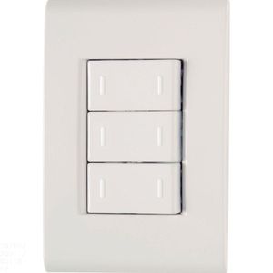 Conjunto 4x2 Com 3 Interruptores Paralelos Tramontina Liz 10 A 250 V Branco Tramontina