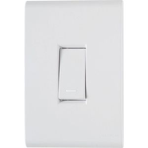 Conjunto 4x2 Com 1 Interruptor Simples Tramontina Liz 10 A 250 V Branco Tramontina