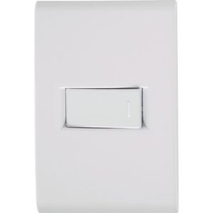 Conjunto 4x2 Com 1 Interruptor Simples Horizontal Tramontina Liz 10 A 250 V Branco Tramontina