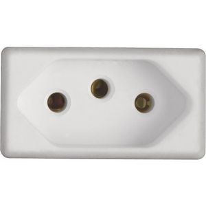 Kit 12 Modulo Tomada 2p+t Tramontina 10 A 250 V Branco