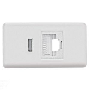 Módulo Para Tomada De Telefone Rj 11 Tramontina Branco Tramontina