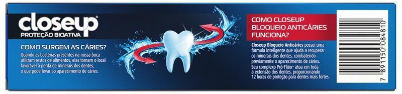 Creme-Dental-Menta-Refrescante-Closeup-Protecao-Bioativa-Bloqueio-Anticaries-Caixa-150g-Tamanho-Econ