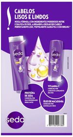 Kit-Shampoo-300ml---Condicionador-190ml-Seda-Liso-Perfeito-Com-Vitamina-C-Oleo-de-Macadamia-e-Protei