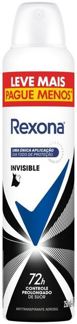 Antitranspirante Aerossol Invisible 72h Rexona 250ml Spray