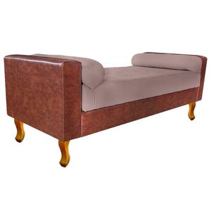 Recamier Félix Solteiro 90cm Corano Nozes e Linho Rosê