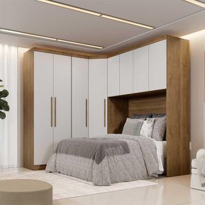 Guarda Roupa Modulado   8 Portas Clic Móveis Cumaru/fendi