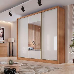 Guarda Roupa  3 Portas 6 Gavetas  Clic Móveis Cumaru-fendi