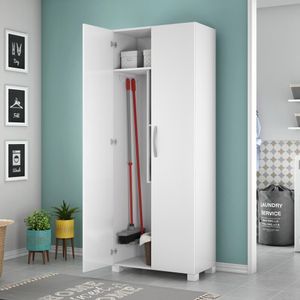 Armário Multiuso Lavanderia 2 Portas Branco