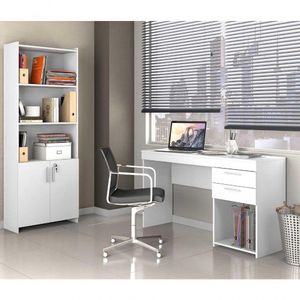 Escritório Compacto 2 Peças Office Branco
