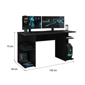 Mesa Para Computador Gamer E Painel Para Tv Até 55" Carraro