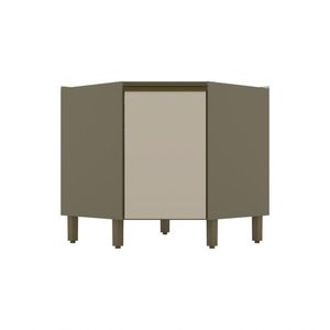 Balcão Canto Oblíquo 01 Porta Connect Henn Duna Com Cristal