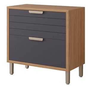 Balcão De Cozinha mdf 80cm 1 Porta Basculante 1 Gaveta Mgm Móveis Freijó-titanium Freijó-titanium