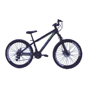 Bicicleta Aro26 Freio a Disco Cambios Shimano PretoAmareloNeon