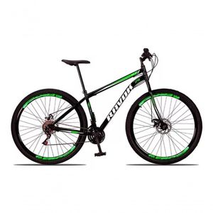 Bicicleta Aro 29 Freio A Disco Traseiro Shimano Aço 21 Velocidades Verde