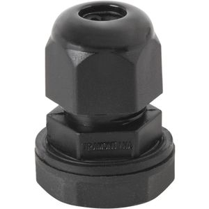 Conector Prensa-cabo 1-4 Polegada Tramontina Preto Com Bucha