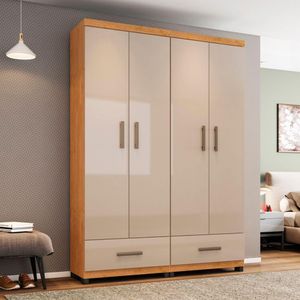 Guarda Roupa Modulado 4 Portas França Carvalho Off White