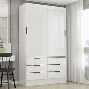 Guarda Roupa Sevilha 2 Portas 6 Gavetas Carioca Móveis