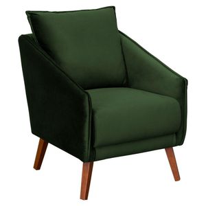 Poltrona Elea Veludo Verde Musgo
