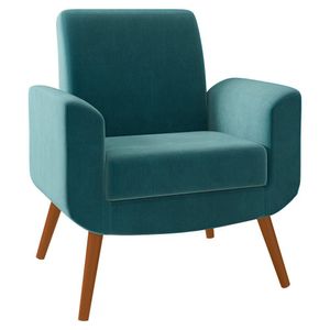 Poltrona Turim Suede Esmeralda Konfort