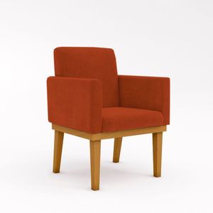 Poltrona Decorativa Base + Reforçada Balaqui Decor Terracota