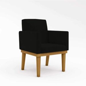 Poltrona Com Base Mais Reforçada - Cor Preto - Balaqui Decor