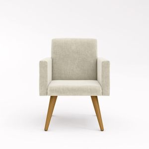Poltrona Decorativa - Escritório - Recepção - Sala De Estar Bege