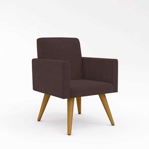 Poltrona Decorativa - Escritório - Recepção - Marrom Cor:marrom