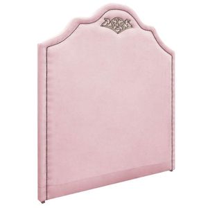 Kit Cabeceira E Calçadeira Solteiro 90Cm Para Box Rosa Bebê