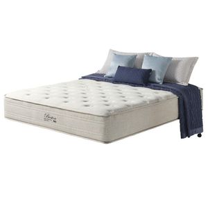 Colchão Queen Boston Molas Ensacadas Hiper Soft 158x198x34cm Off White