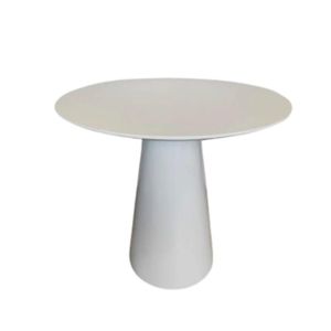 Mesa de Apoio Cone Laqueada Tampo 60cm 60cm Branco