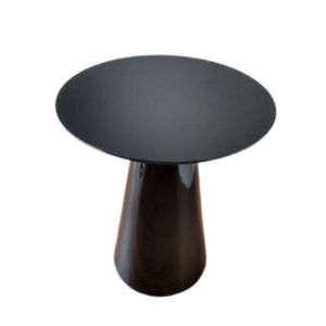 Mesa de Apoio Cone Laqueada Tampo 60cm Preto