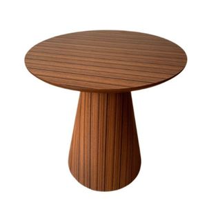 Mesa Cone Lateral Laminada Em Natural Pau Ferro 51Cm Marrom