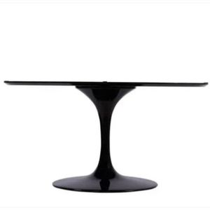 Base De Mesa De Jantar Saarinen Oval Para Tampo De 160x90 Até 244x122 Cm Preto Cor Preto