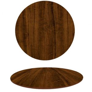 Tampo Em Mdf Redondo 70 Cm - Pau Ferro Cor Marrom