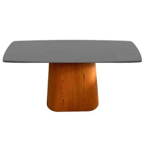 Mesa De Jantar Cone Retangular 235X122cm Tampo Laqueado