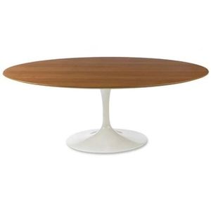Mesa De Jantar Saarinen Oval 120x80 Cm Freijó Cor Branco
