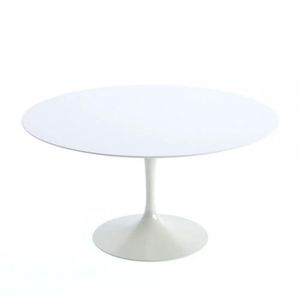 Mesa de Jantar Tulipa Saarinen Redonda 80 cm Laqueada Branco