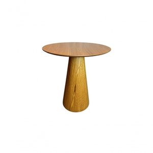 Mesa De Jantar Cone 70cm Base Madeira Freijó Tampo Freijó Marrom