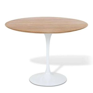 Mesa De Jantar Tulipa Saarinen Redonda 120cm - Freijó Branco