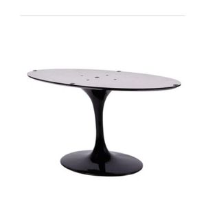 Base de Mesa de Jantar Oval Tampo 100x70 Cm até 137x90 Preto