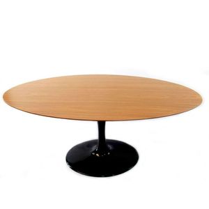 Mesa De Jantar Saarinen Oval 180x100 Cm Freijó Cor Preto