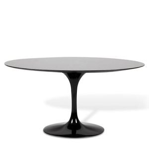 Mesa De Jantar Saarinen Oval 198X122 Cm Laqueada Preto
