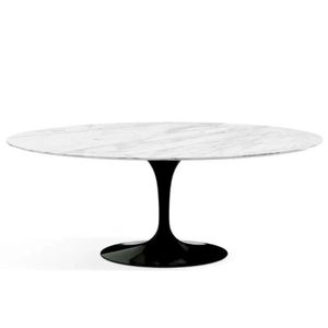 Mesa de Jantar Saarinen Oval 120x80cm Mármore Carrara