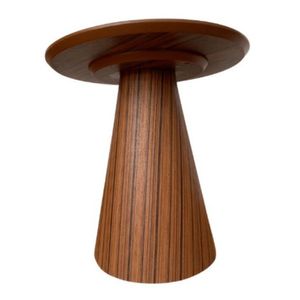 Mesa Cone Lateral Laminada Ferro Linear Tampo 41Cm Marrom