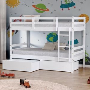 Beliche Solteiro Slim 2 Gavetas Madeira Branco
