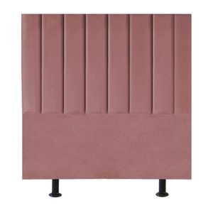 Cabeceira Estofada Cama Box Solteiro 100 Cm Mavie Veludo rosê