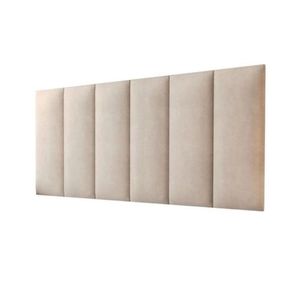 Cabeceira Casal Carla 140x60 Suede Bege - M&f Decor