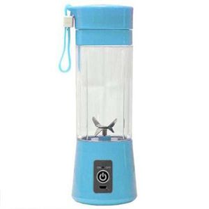 Mini Liquidificador Squeeze Portátil À Bateria 380Ml Azul