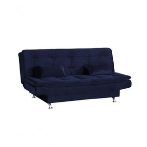 Sofá Cama Casal Reclinável Salomé - Veludo Azul Marinho