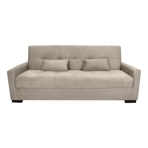 Sofá Cama Lavínia 3 Lugares Suede Bege Matrix